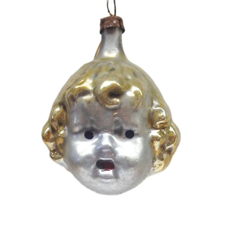 Girl Head Antique Style Ornament by Nostalgie