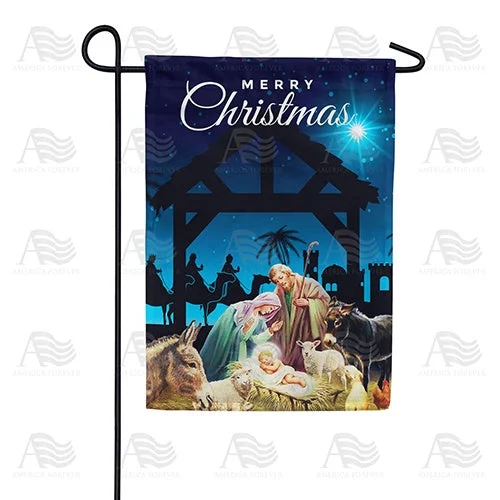 Glory To The Newborn King! Double Sided Garden Flag