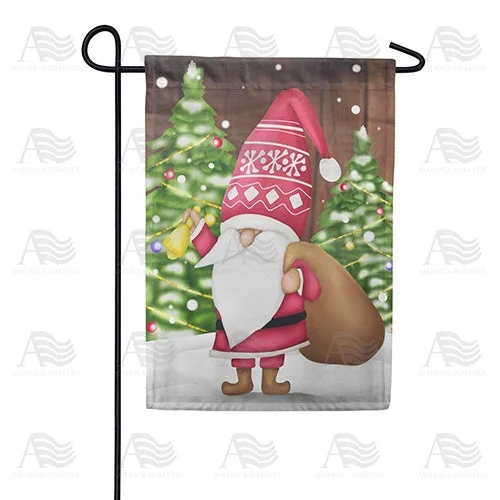 Gnome Bell Ringer Double Sided Garden Flag