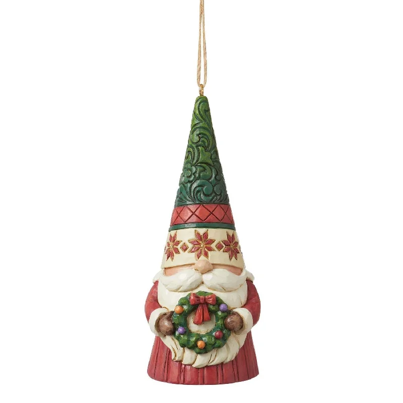 Gnome with Wreath Ornament - Jim Shore