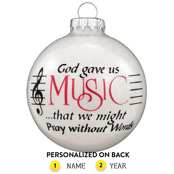 Personalized God Gave Us Music... Ornament