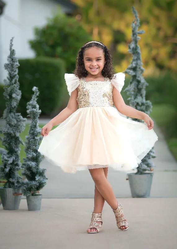 GOLD SPARKLE TUTU DRESS