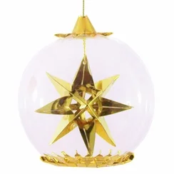 Star Foil Ornament, 8cm, gold by Resl Lenz