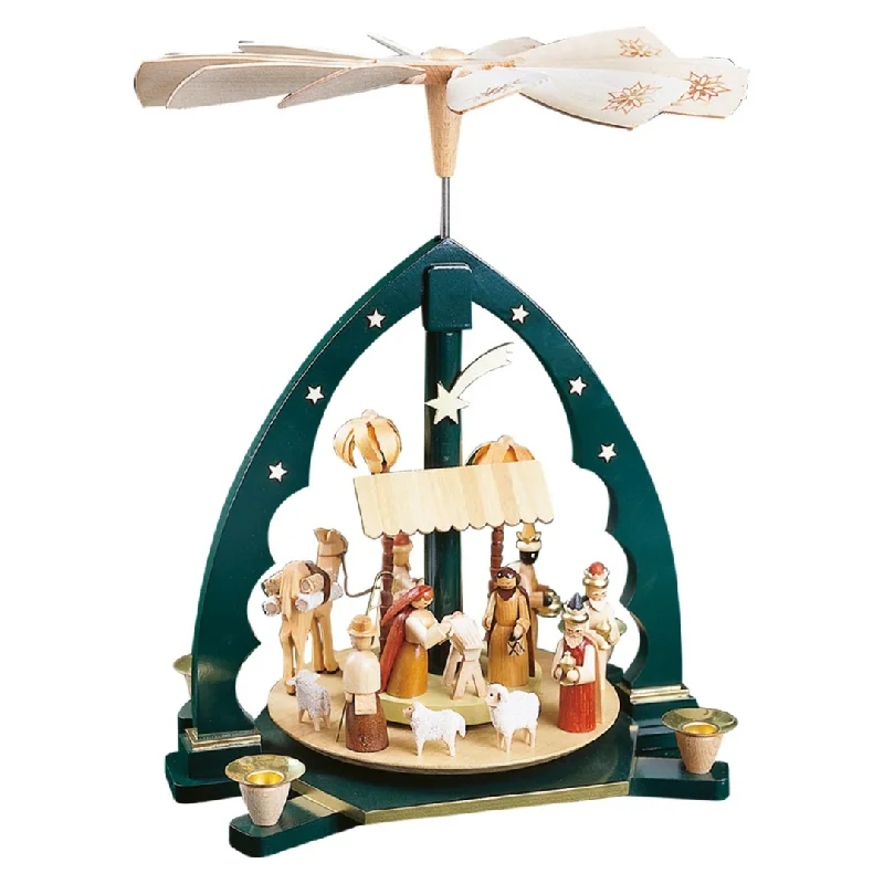 Green Nativity Pyramid, large by Richard Glasser GmbH