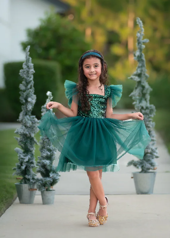 GREEN SPARKLE TUTU DRESS