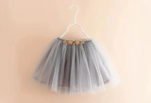 GREY STAR SEQUINS TUTU SKIRT