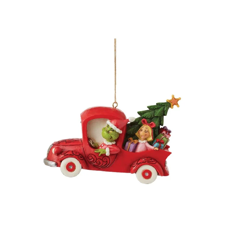 Grinch in Red Truck Ornament - Jim Shore