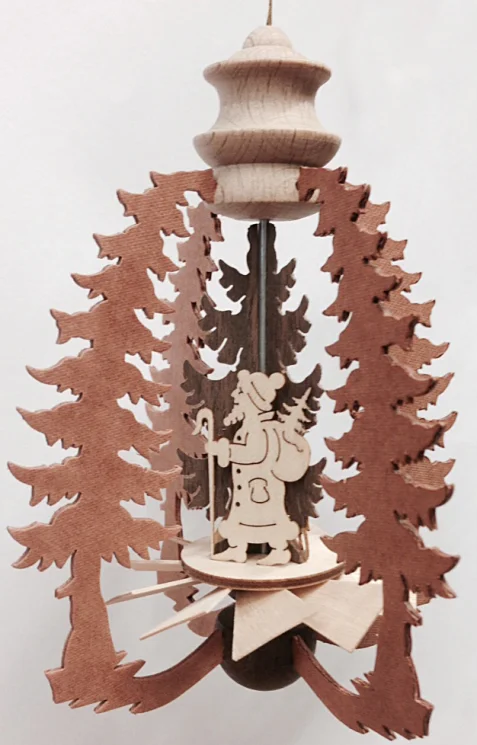 Hanging Tree with Santa Pyramid Ornament by Harald Kreissl