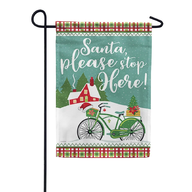 Holiday Bike Garden Flag