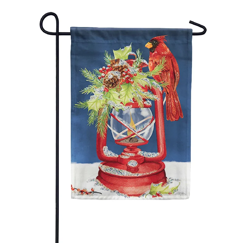 Holiday Lantern Glitter Trends Garden Flag