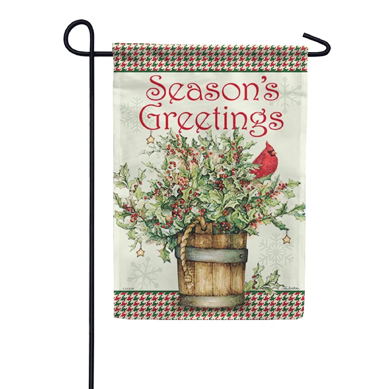 Holly Bucket Garden Flag