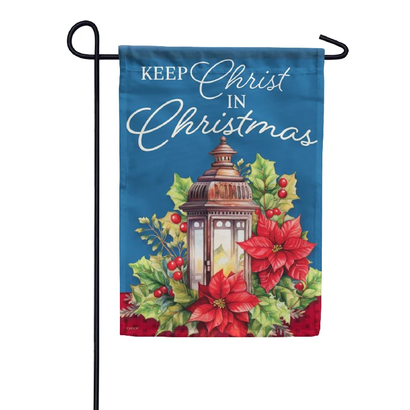 Holly Lantern Garden Flag