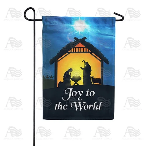 Holy Nativity Joy To The World Double Sided Garden Flag