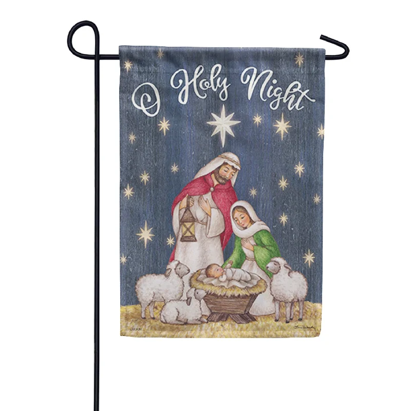 Holy Night Nativity Scene Garden Flag