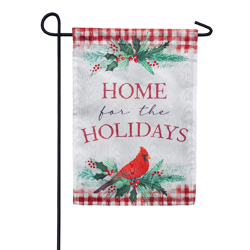 Home For The Holidays Cardinal Garden Flag