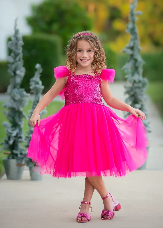 HOT PINK SPARKLE TUTU DRESS