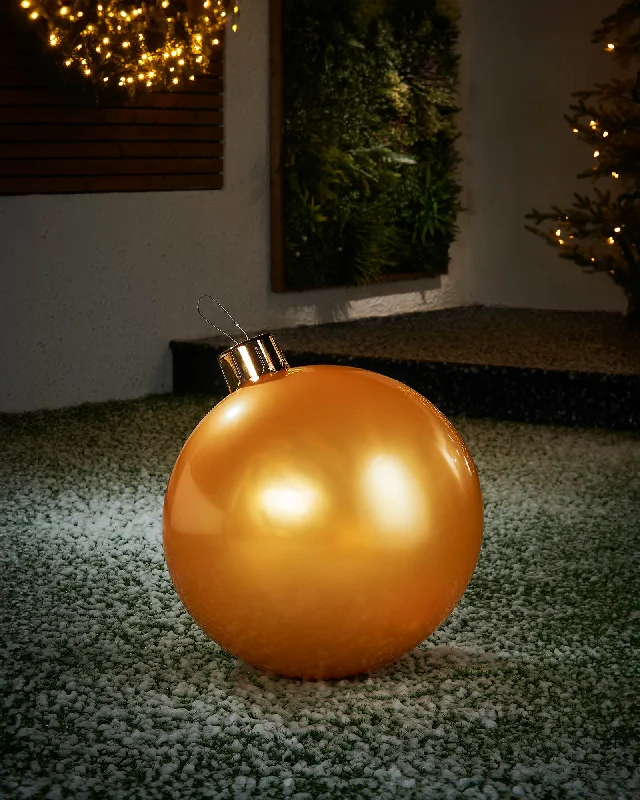 Inflatable Christmas Bauble, Gold, 45 cm