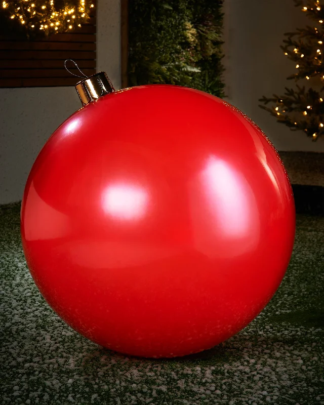 Inflatable Christmas Bauble, Red, 76 cm