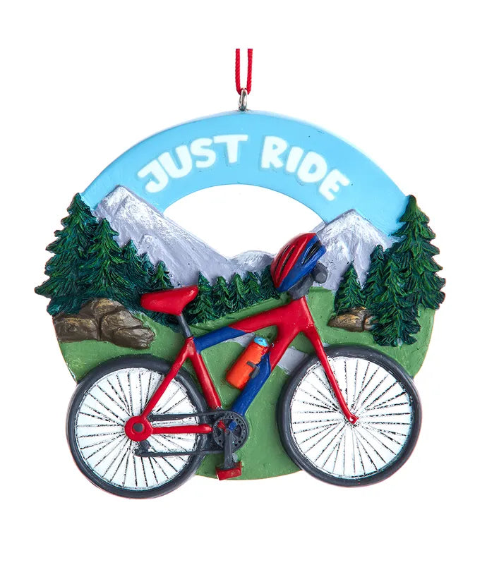 Just Ride Biking Ornament