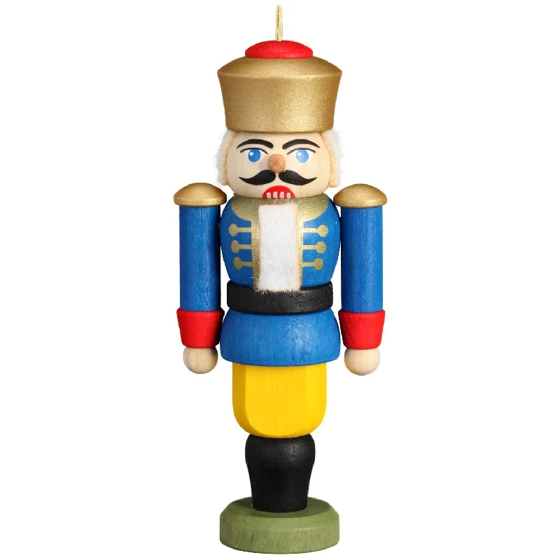 King Nutcracker Ornament, 3.5", blue  by Seiffener Volkskunst