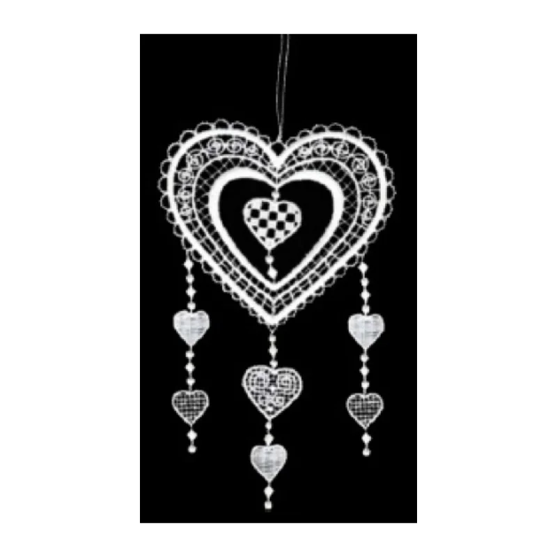 Lace Heart Hangers Ornament by StiVoTex Vogel