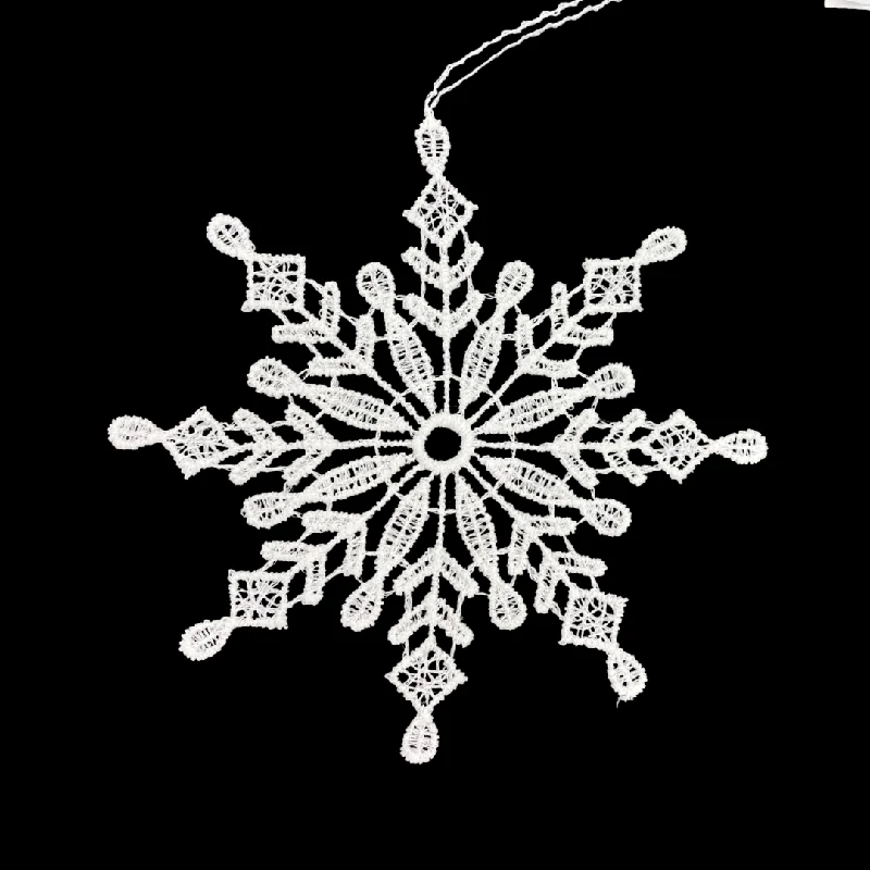 Lace Snowflake two Ornament by StiVoTex Vogel