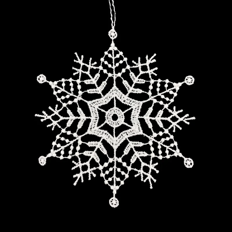 Lace Snowflake one Ornament by StiVoTex Vogel