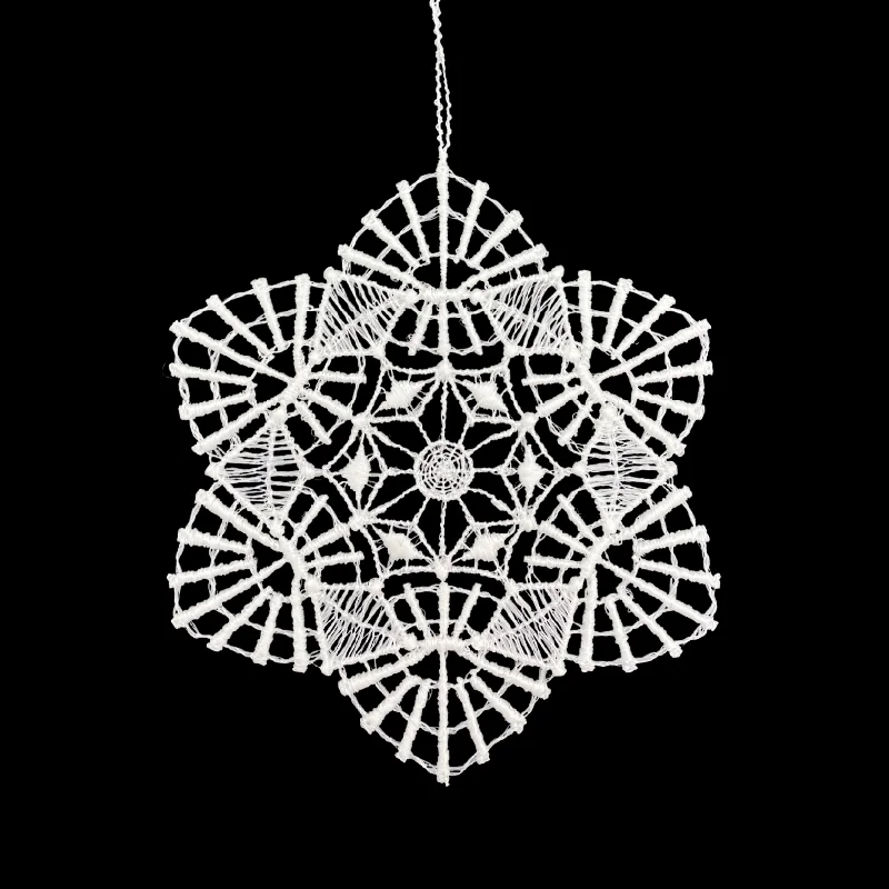 Lace Snowstar with Fanned Edges Ornament by StiVoTex Vogel