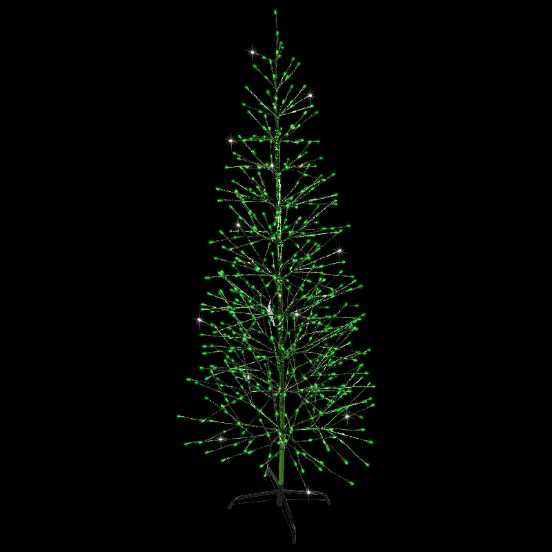 LED 6.5' Green Twig Tree with Green Tape