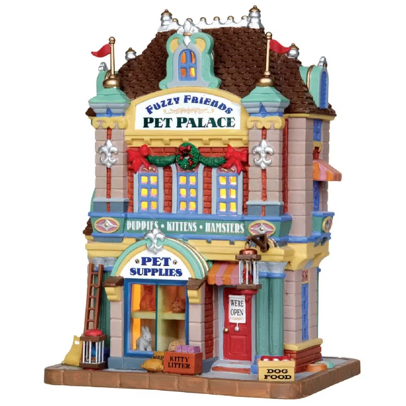 Lemax Caddington Village Lighted Building: Fuzzy Friend Pet Palace #35583