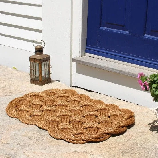 Woven Nautical Entry Rug, Square Door Mat