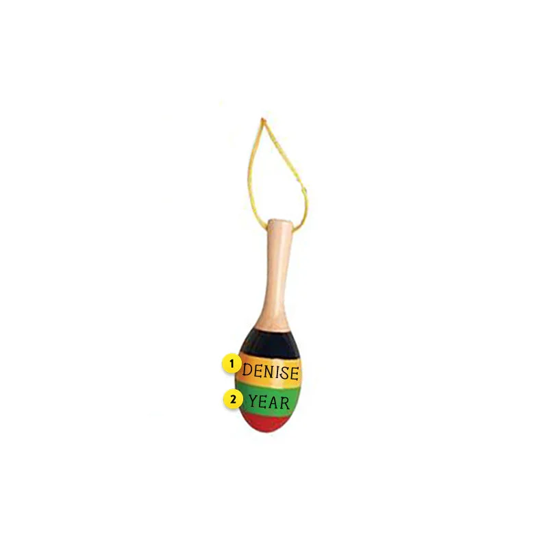 Personalized Maraca Ornament