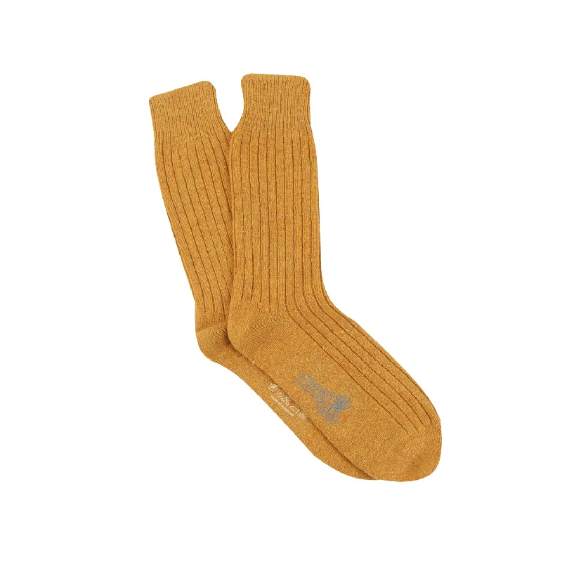 Men's Plain Rib Donegal Wool Socks