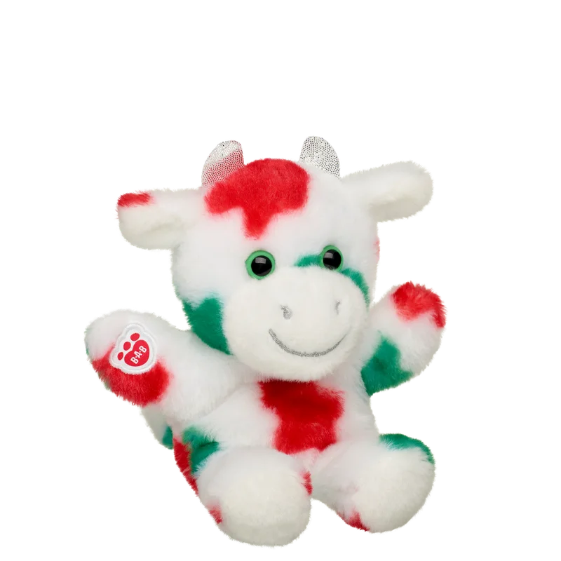 Build-A-Bear Mini Beans Mooey Christmas Cow Soft Toy