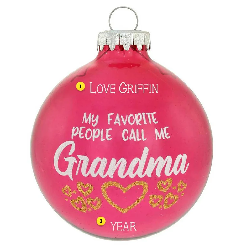 Personalized My Favorite People Call Me Grandma Ornament