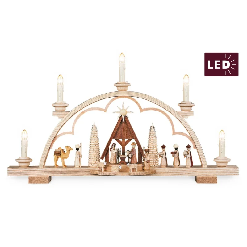 Nativity Schwibbogen 3 dimentional with kings by Mueller GmbH