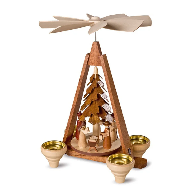 Nativity Under Pointed Frame, One Tier Pyramid by Mueller GmbH