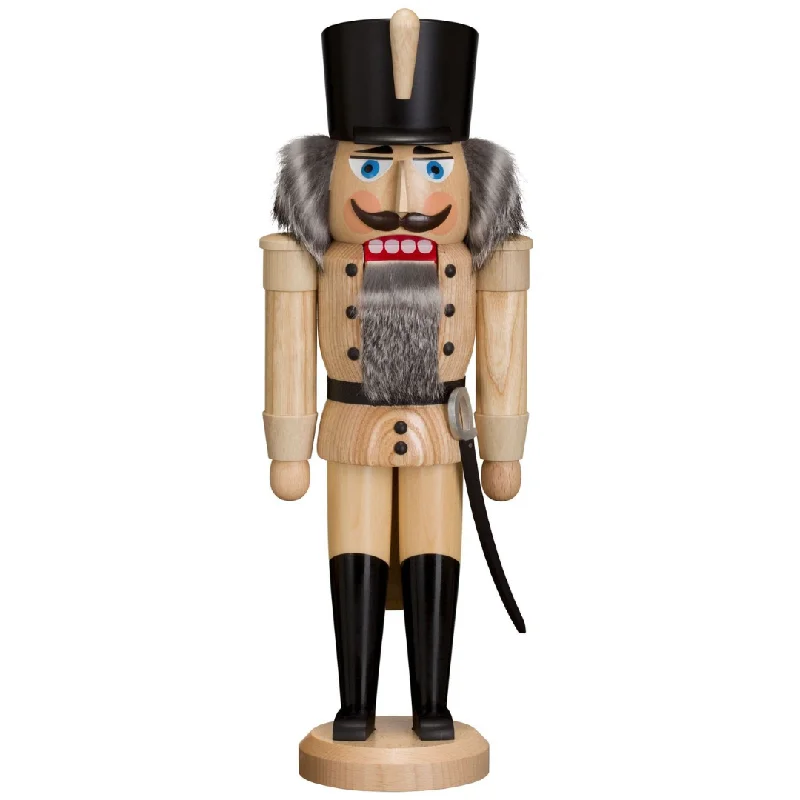 Natural Wood Hussar, Nutcracker by Seiffener Volkskunst