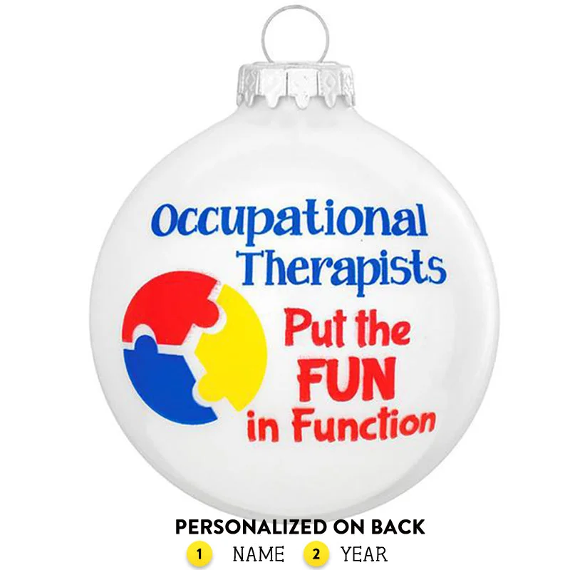 Personalized Occupational Therapist Glass Bulb Ornament