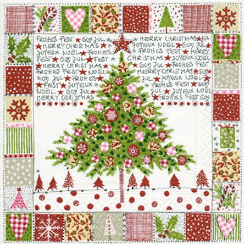 Painted Christmas Tree Paper Luncheon Napkins by Paper and Design GmbH