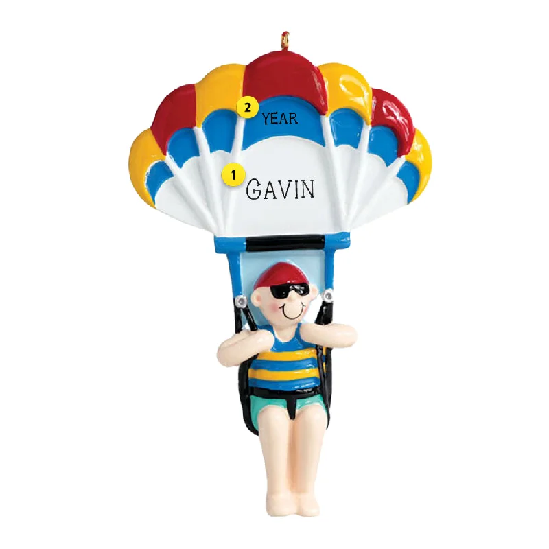 Personalized Parasailing Boy Ornament