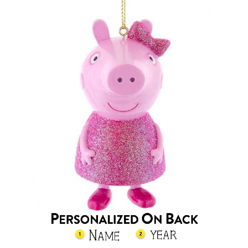 Personalized Peppa Pig™ Pink Dress Ornament