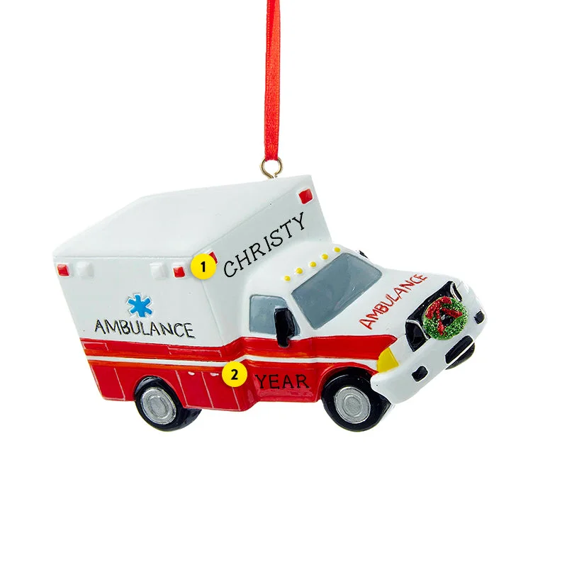 Personalized Ambulance Ornament