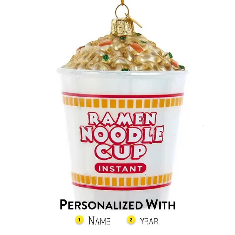 Personalized Glass Ramen Noodle Cup Ornament