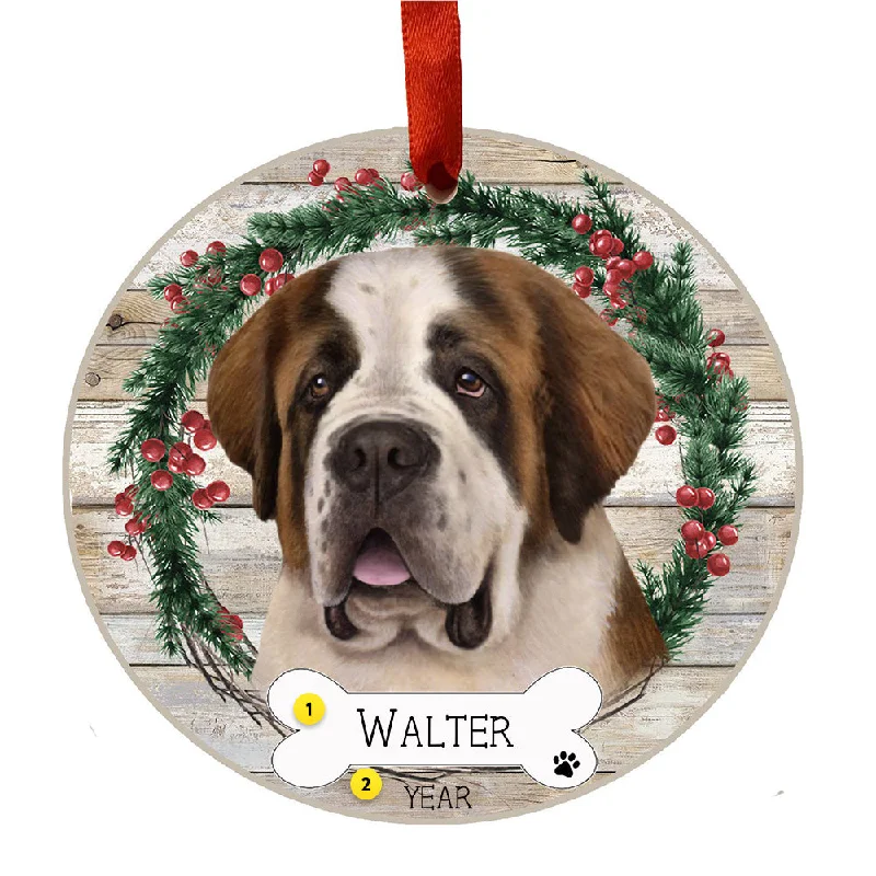 Personalized Saint Bernard Ornament