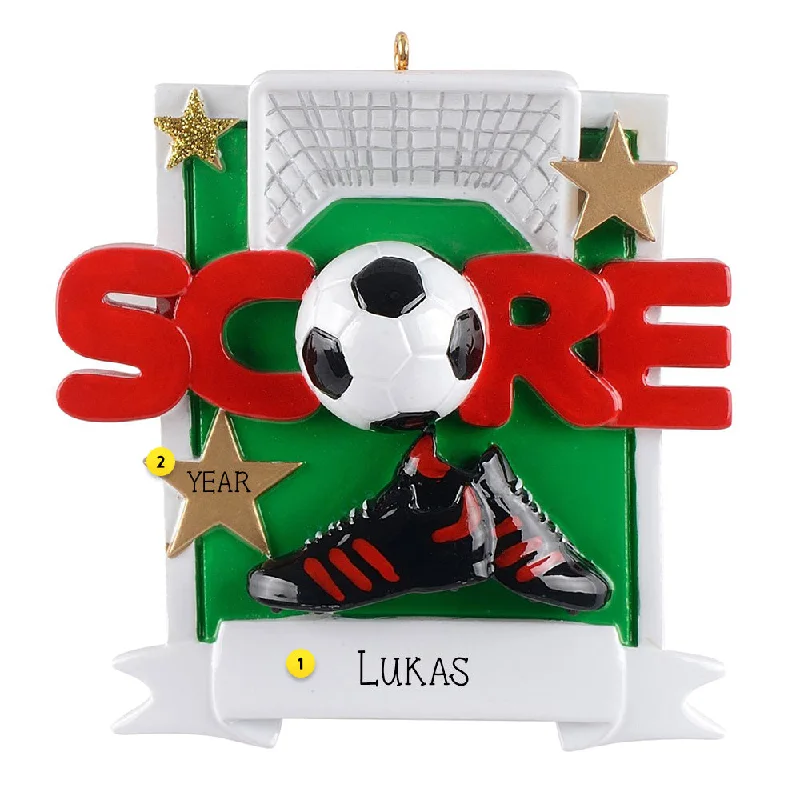 Personalized Score Soccer Ornament