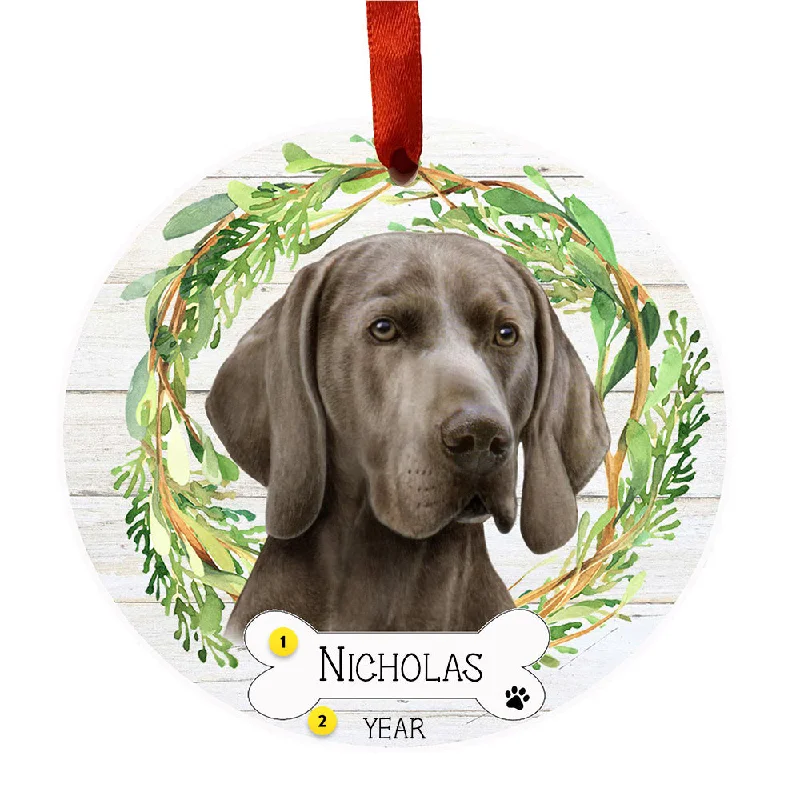 Personalized Weimaraner Ornament