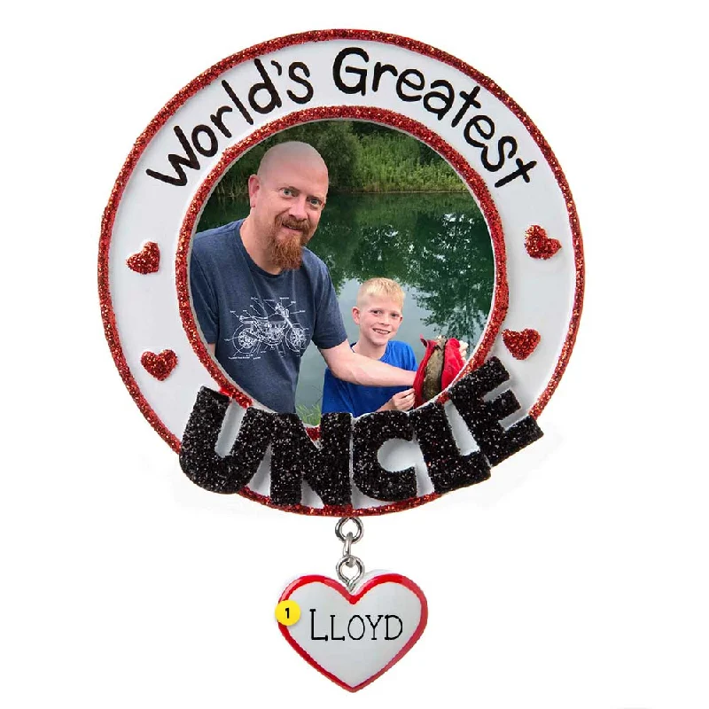 Personalized World's Greatest Uncle Frame Ornament