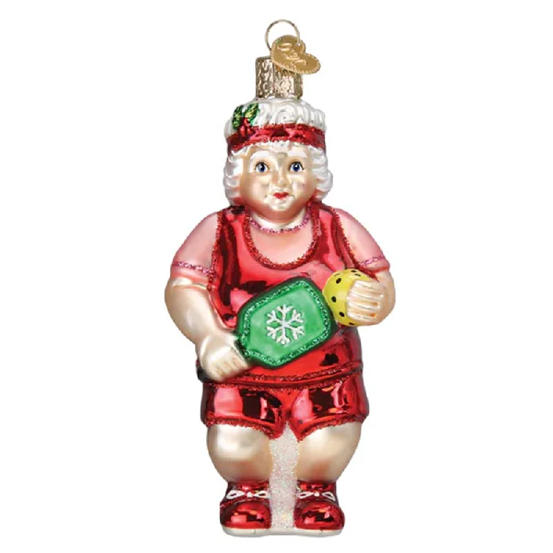 Pickleball Mrs. Claus Ornament - Old World Christmas