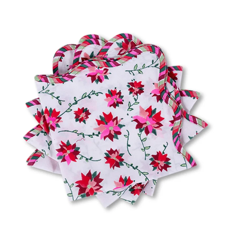 Poinsettia Napkins, Set of 4